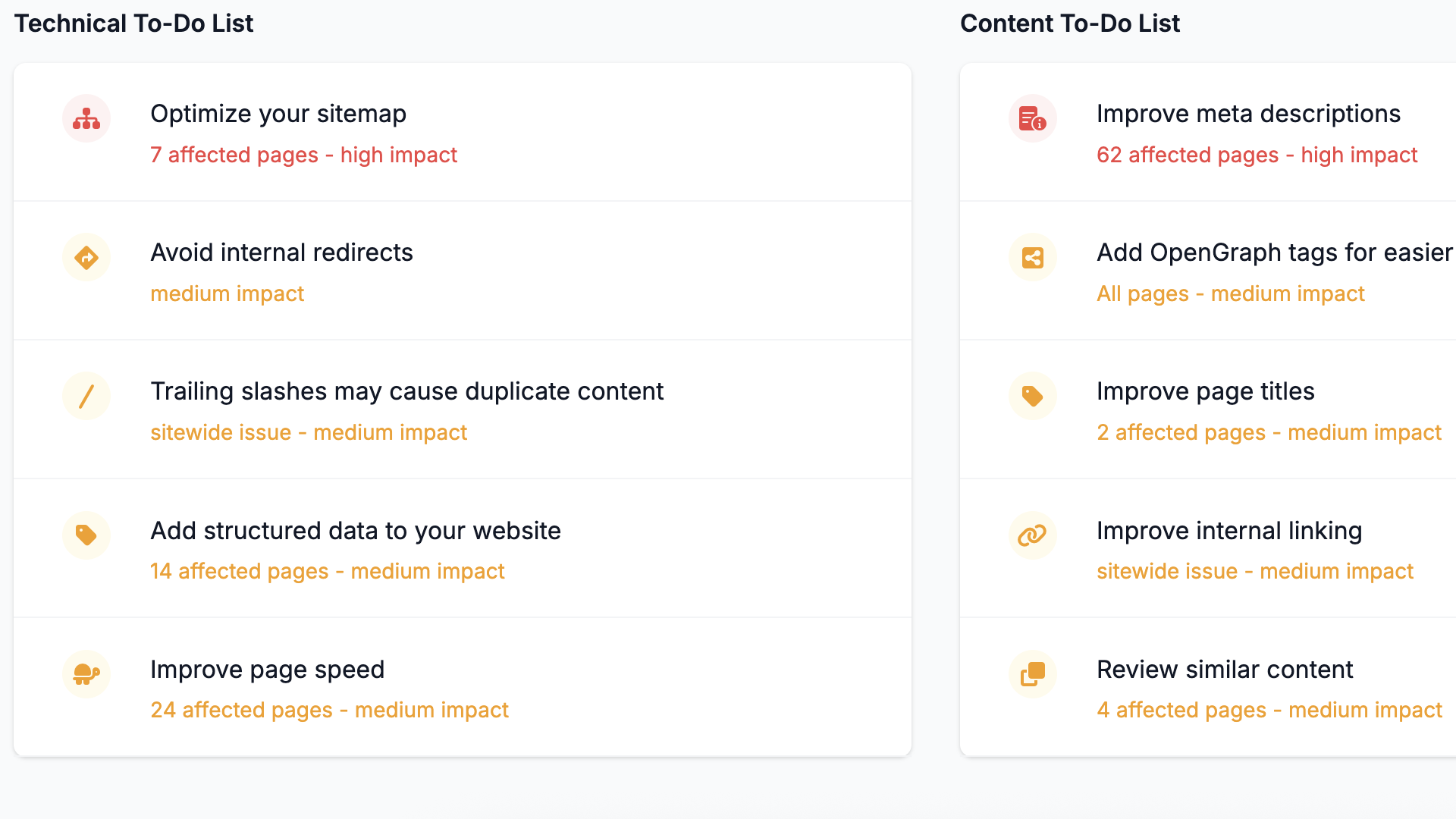 SEO to-do list