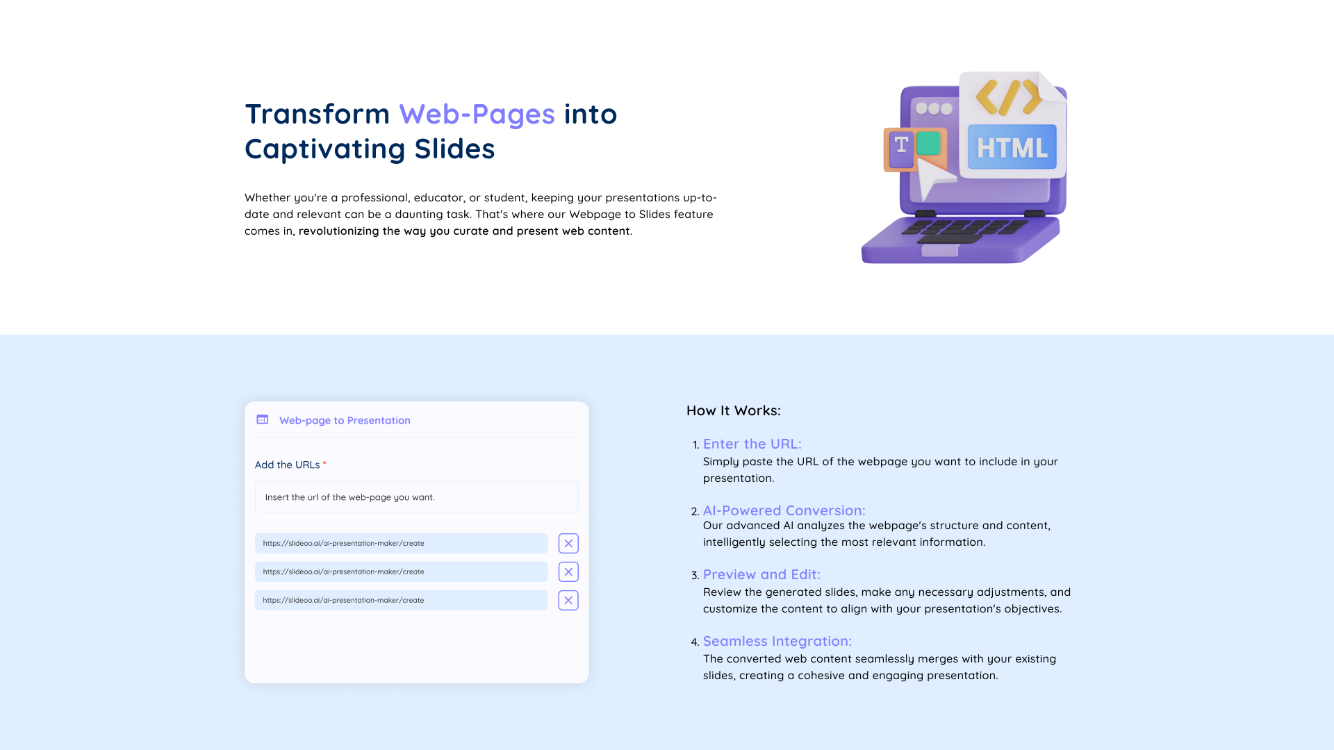 URLs To Slides