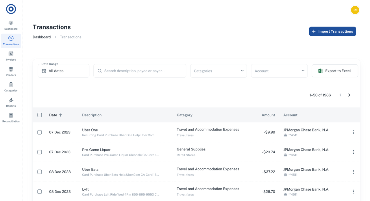 Keep track of your vendors