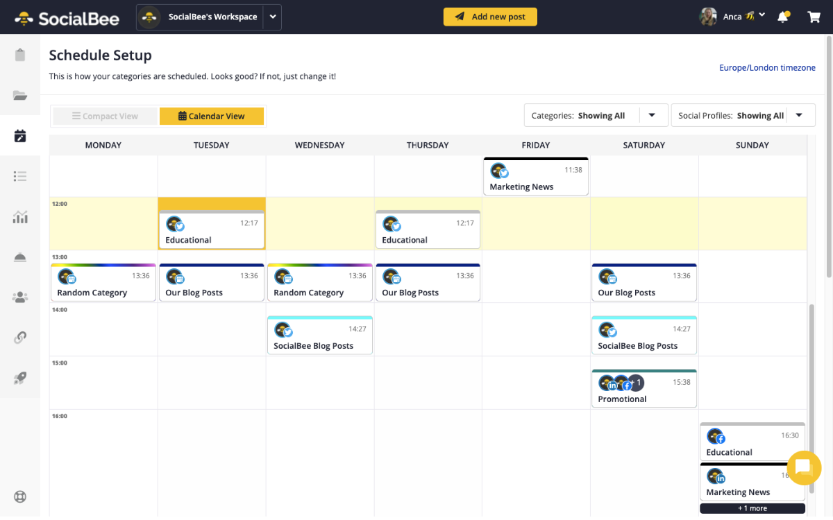 Social media scheduler