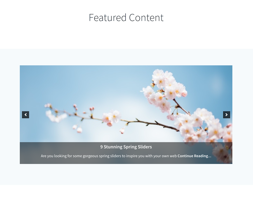 Featured content slider