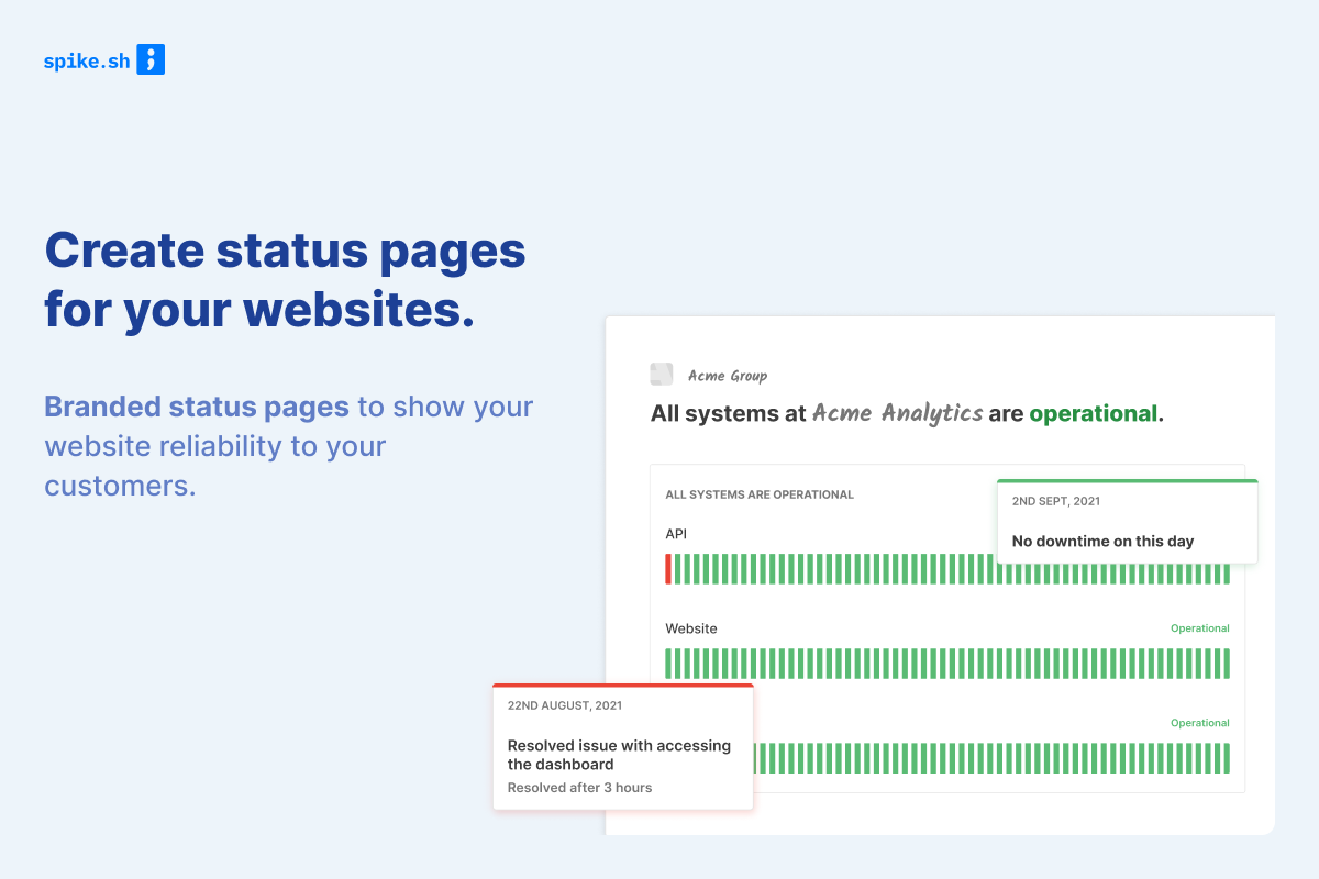 Status pages