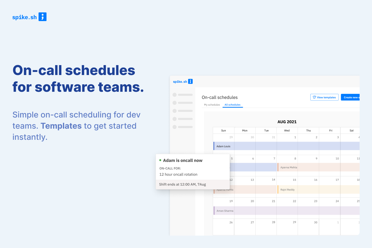 On-call schedules