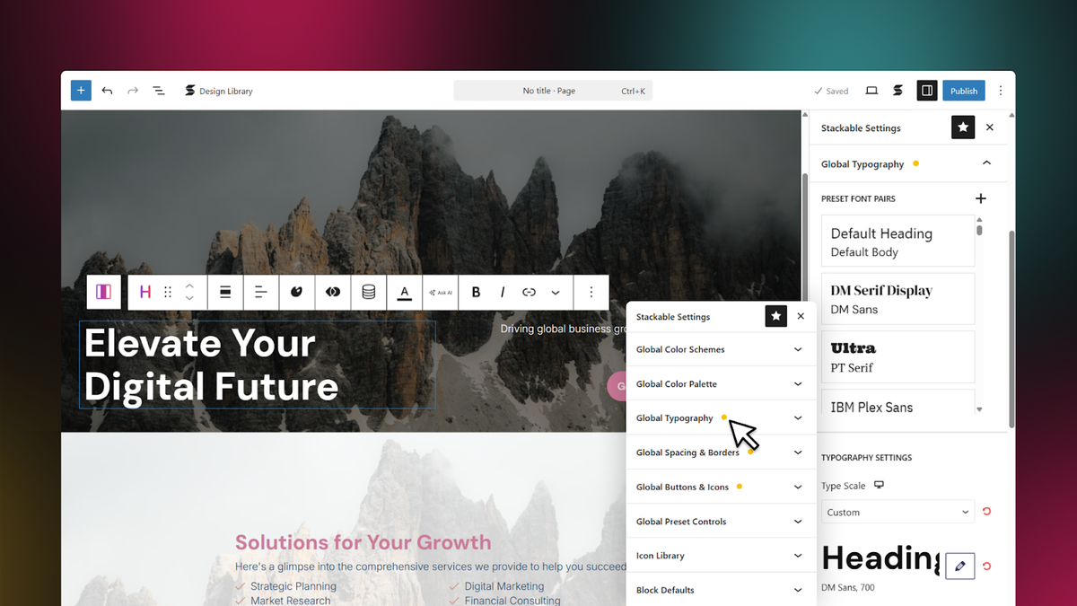 Apply design changes in one click