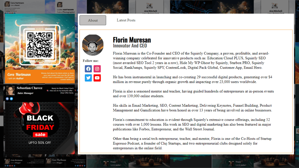 Use your bio as a marketing tool