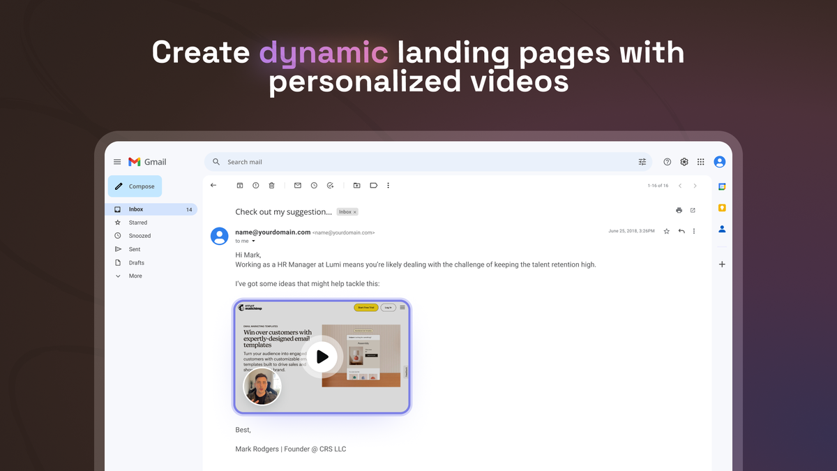 Dynamic pages and videos