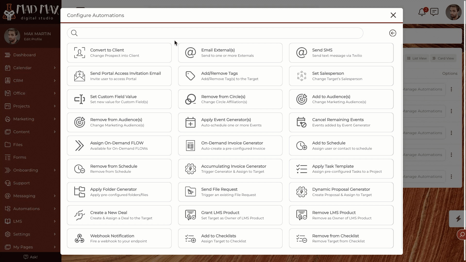 Systems automations