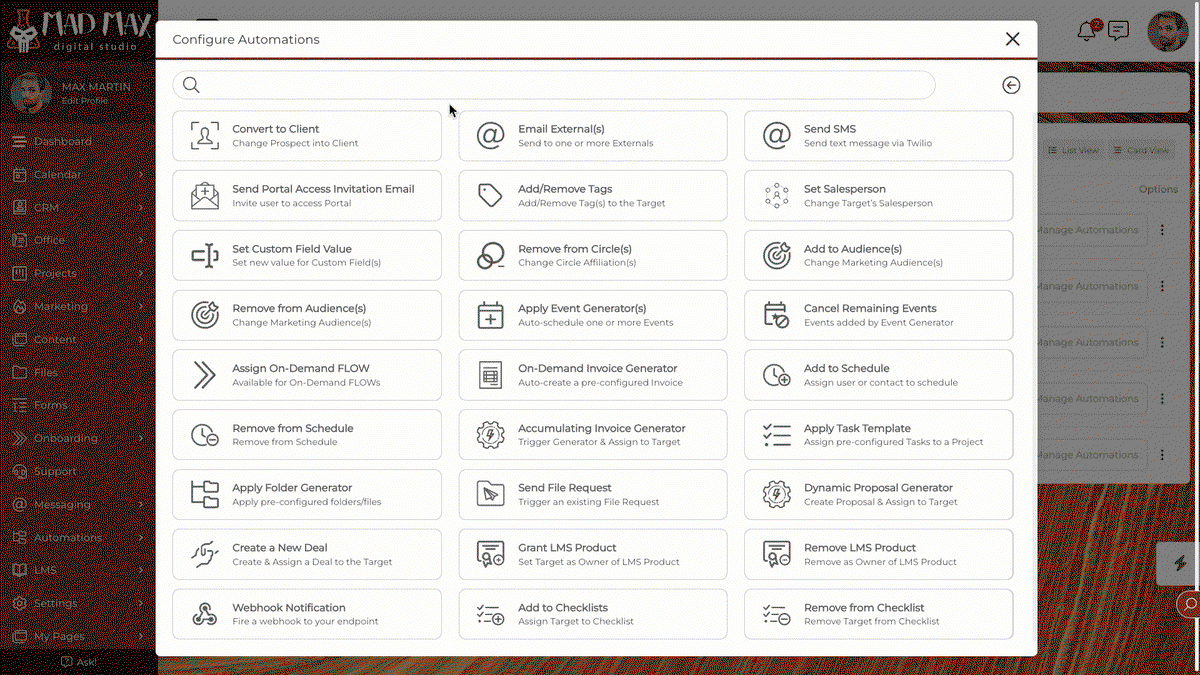 Systems automations
