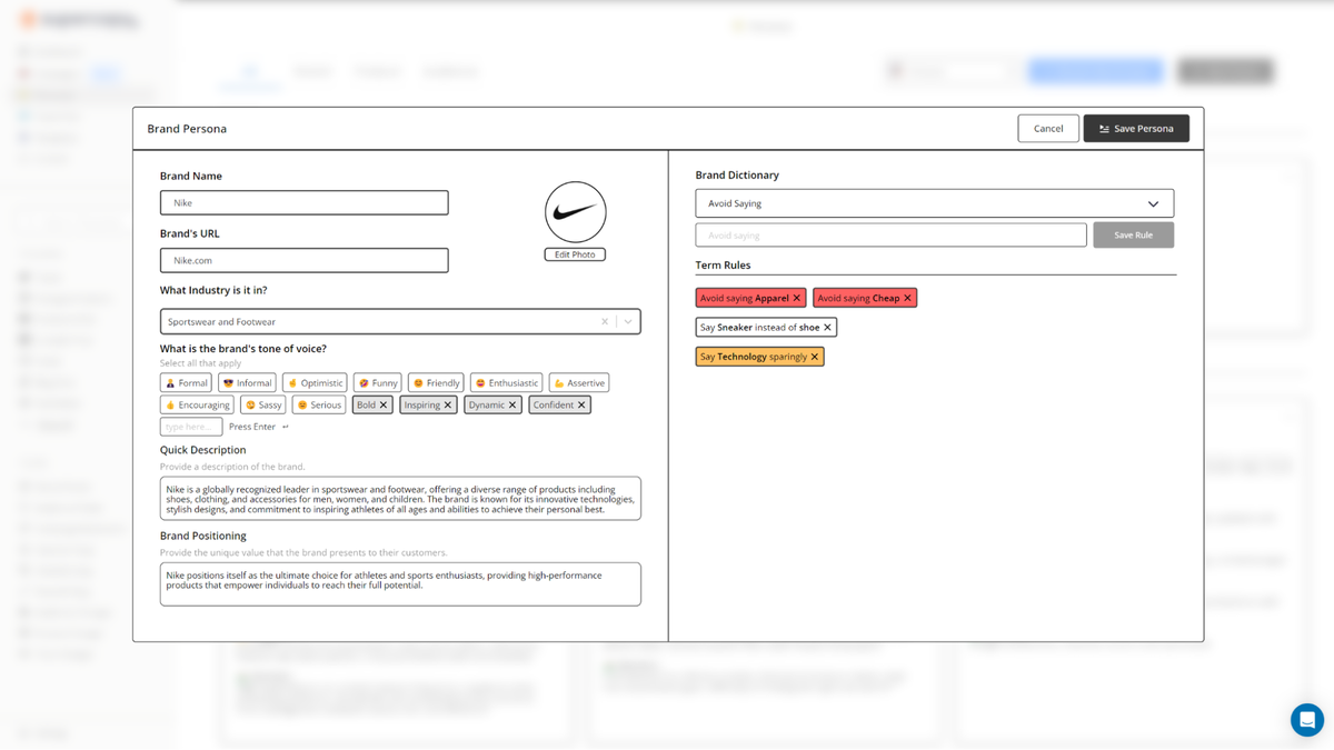 Create detailed marketing personas