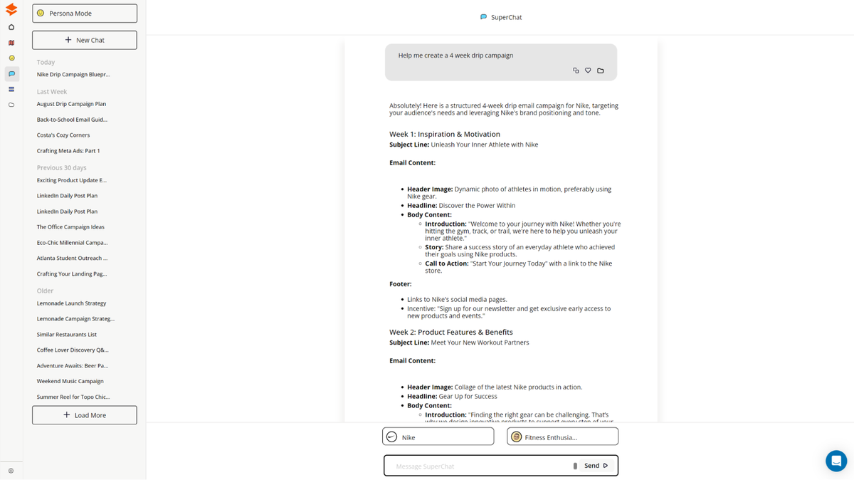 Persona-driven content generation