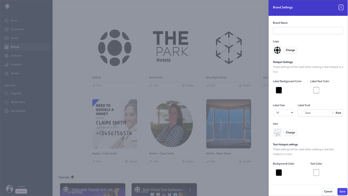 Multiple brands, one account