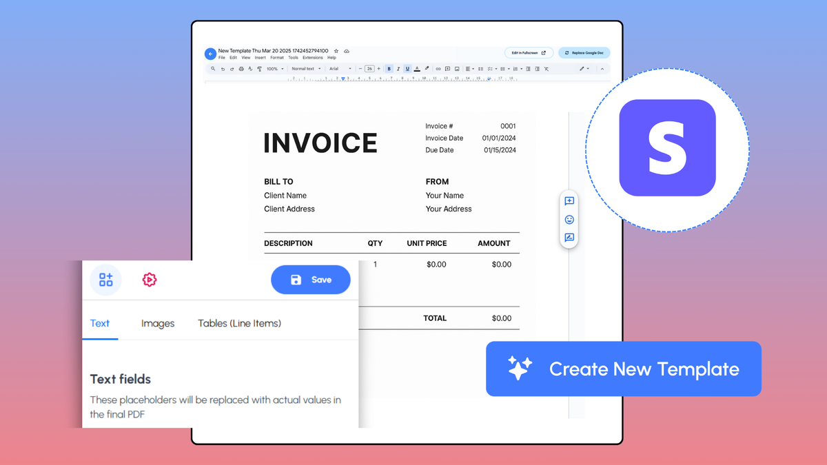 Create invoices and receipts