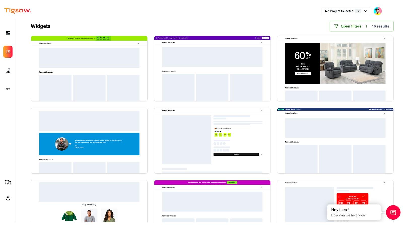 Widgets library