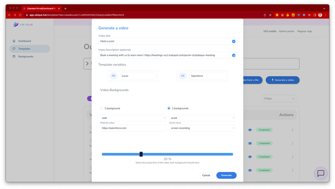 Ubique - Generate AI personalized videos at scale | AppSumo
