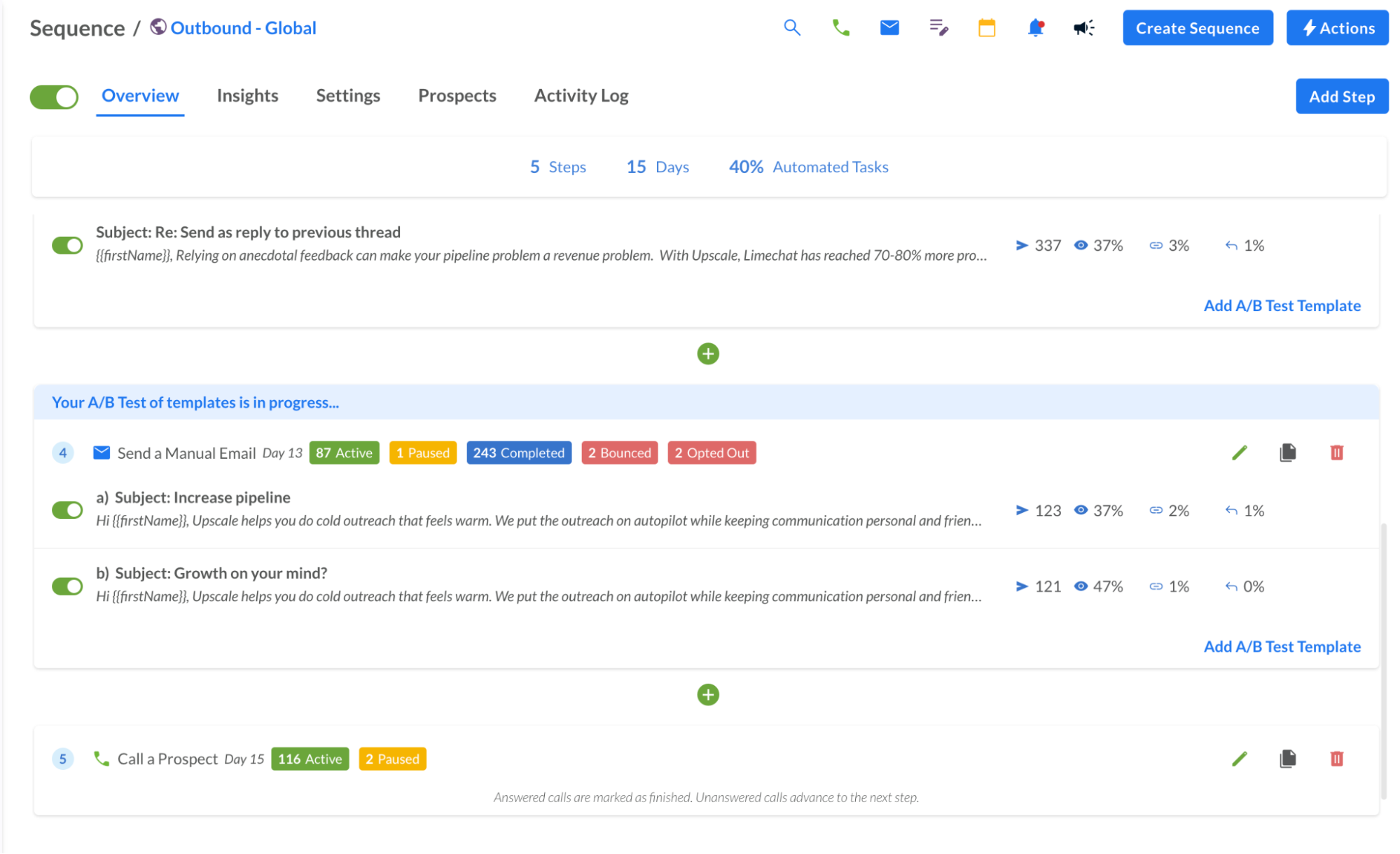 Create and manage sales sequence