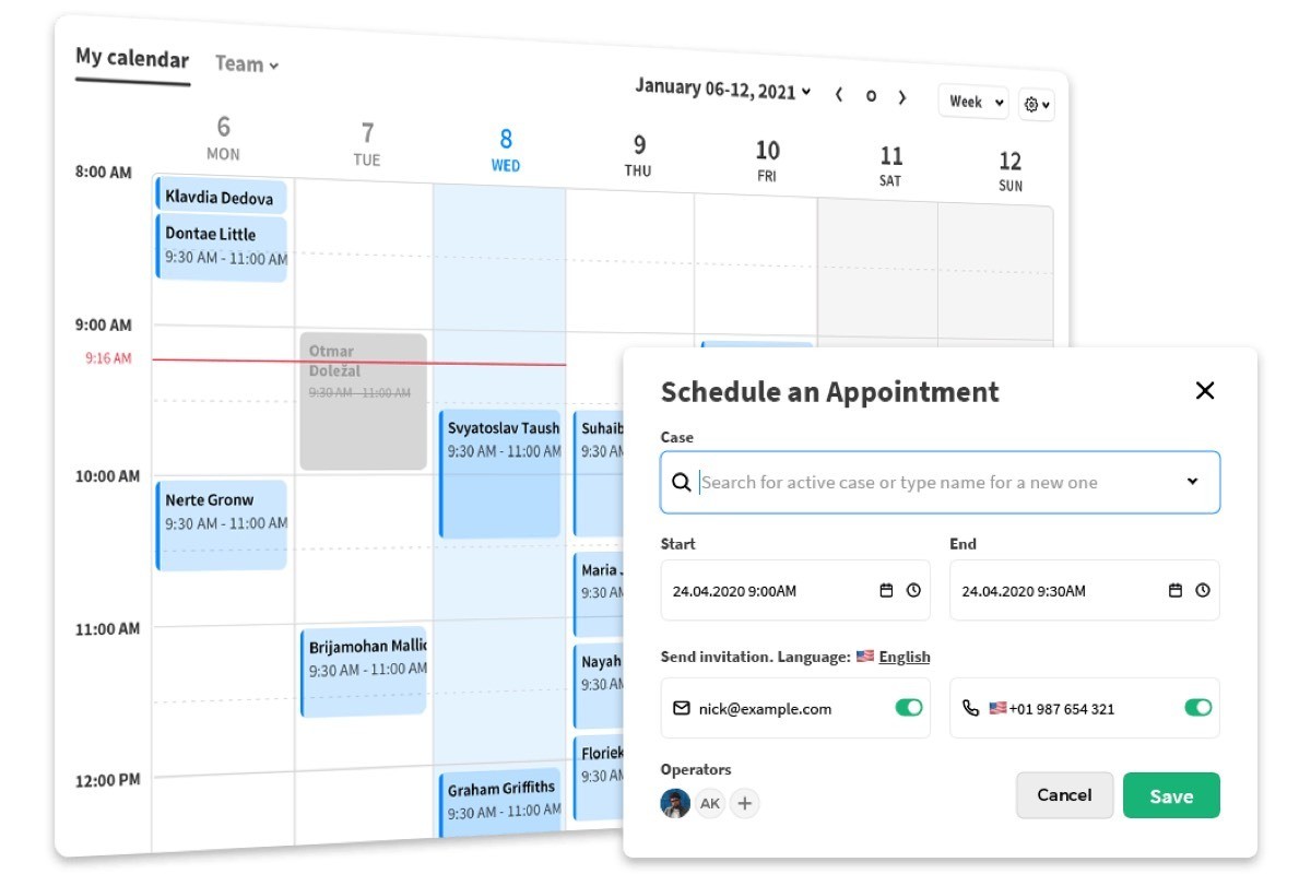 Calendar integration and scheduling