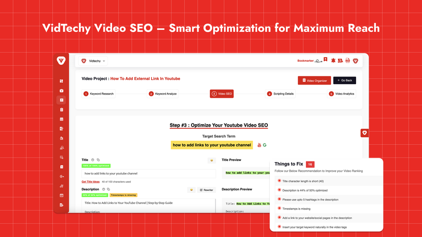 Vidtechy Lifetime Deal: Skyrocket Video Rankings with AI