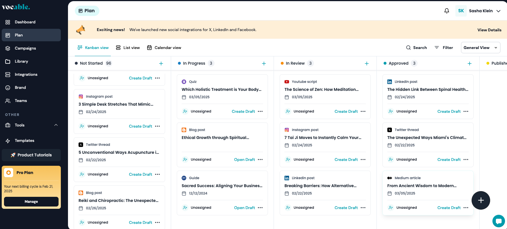 Content planner