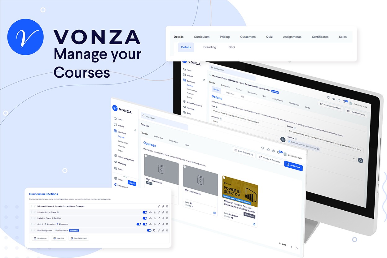 Vonza Course Management System