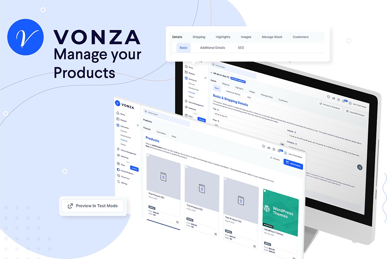 Vonza Product Management System