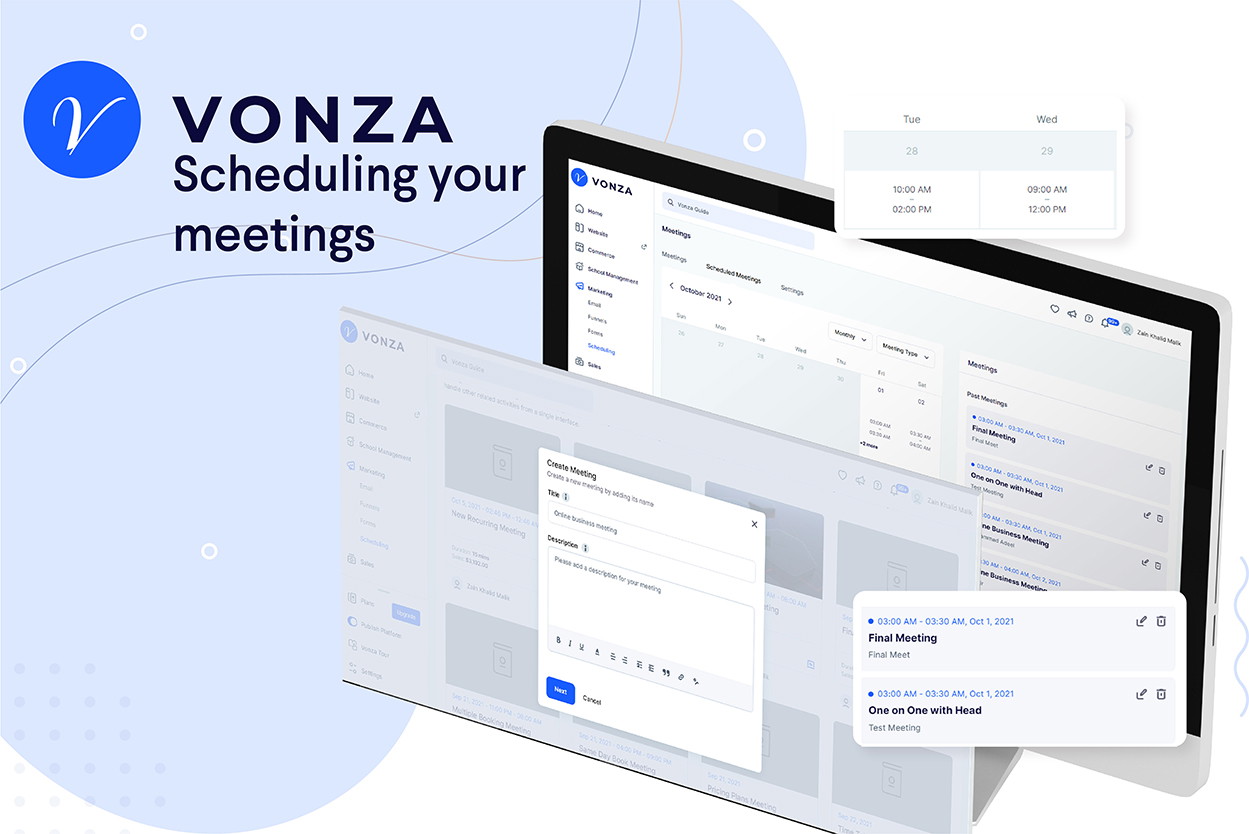 Schedule meetings