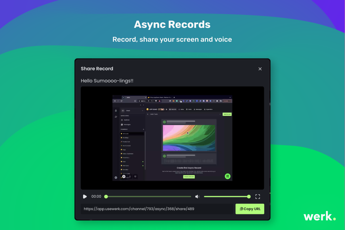 Asynchronous recordings