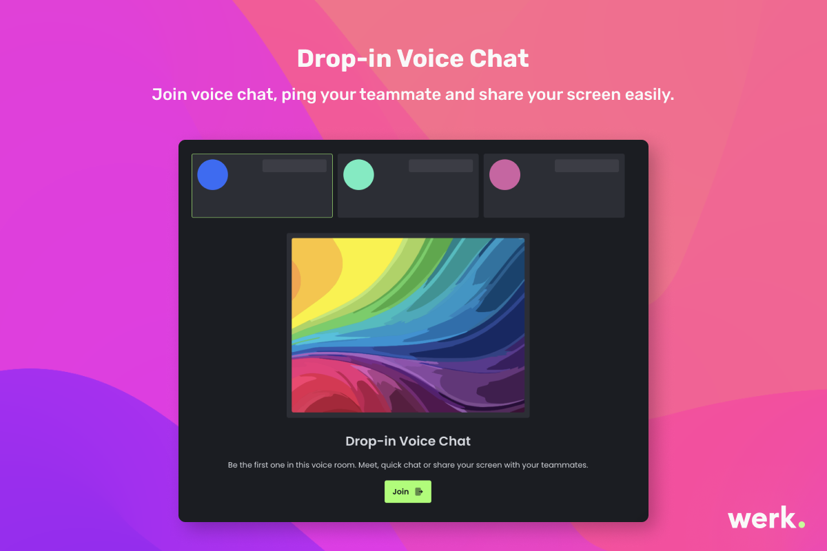 Drop-in voice chat