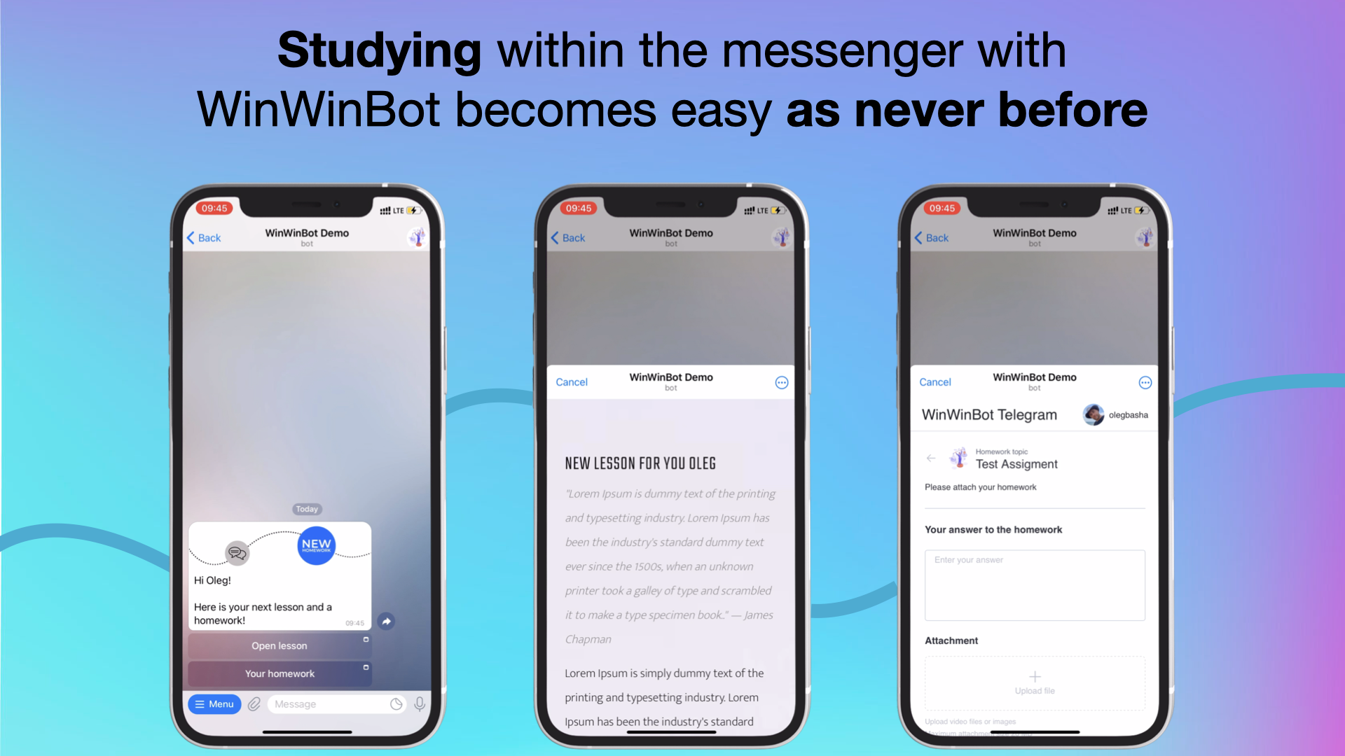 WinWinBot messaging