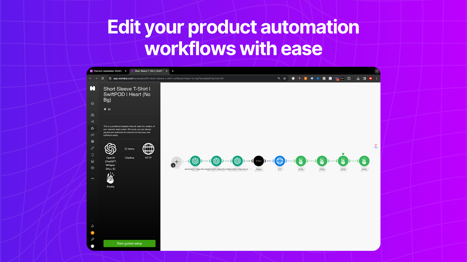 Product automation workflow