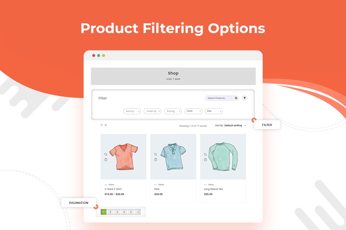 Product search filters