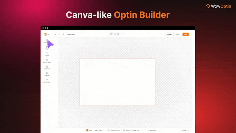 Canva-like pop-up builder