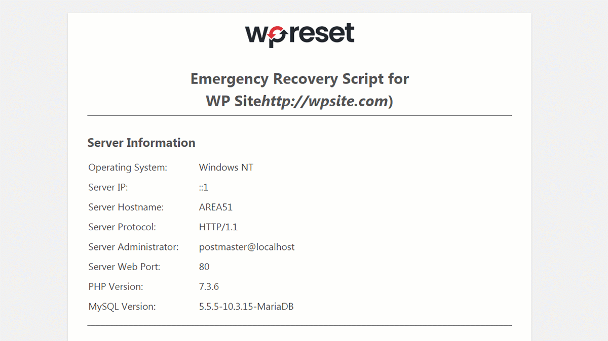 Recover from critical failures