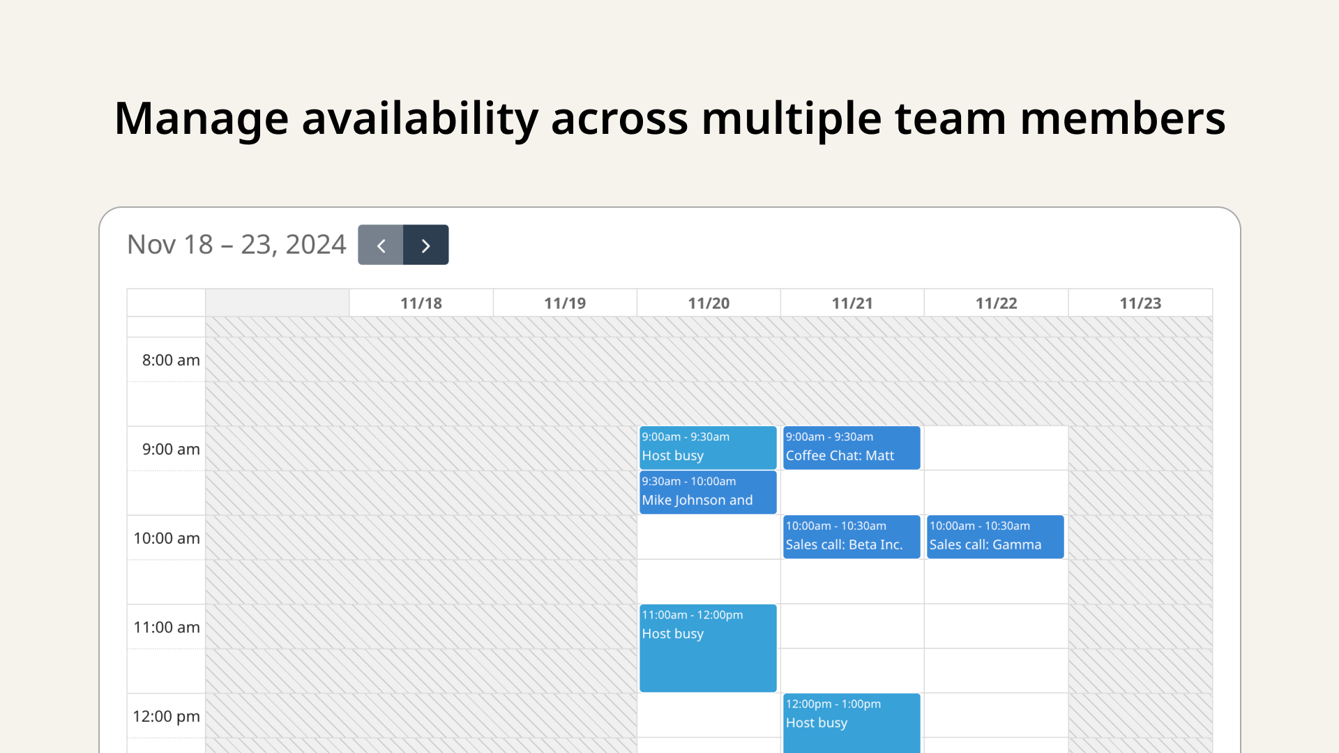 Manage team availability