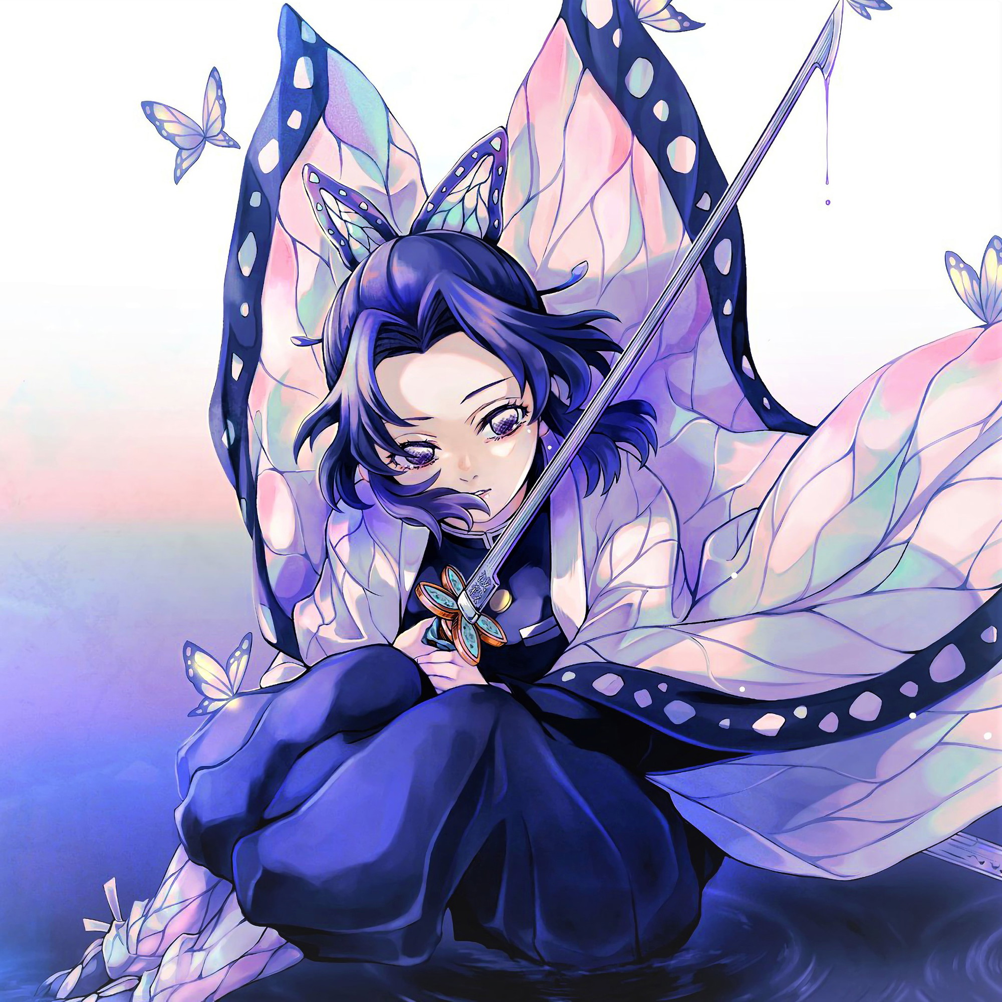 Клинок шинобу кочо арт. Shinobu kochou. Клинок шинобу кочо. Клинок рассекающий демонов шинобу кочо. Клинок шинобу кочо.